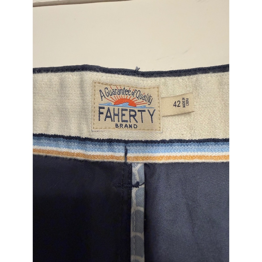 Faherty Island Life Short Mens 42 Vintage Navy Organic Cotton Tencel MBS2313-VNY - Picture 3 of 8
